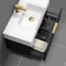 Floating Black Bathroom Vanity, Modern, 32